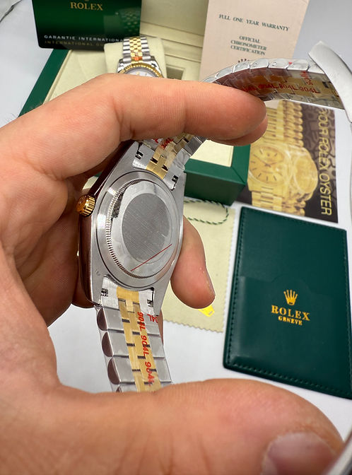 Rolex DateJust 41mm Wimbledon Aço/Dourado Mostrador Cinza Luneta Canelada