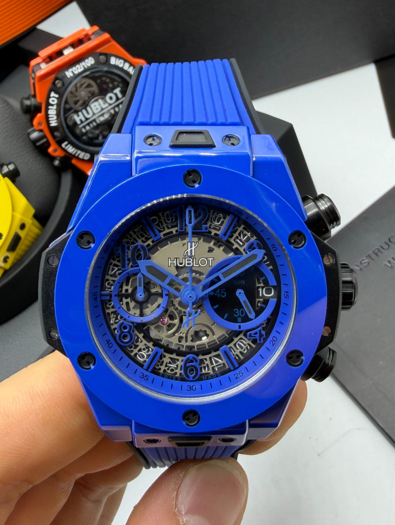 Hublot Big Bang 20th Anniversary King - Blue Cerâmica Tungsténio 43mm
