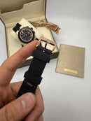 Bvlgari Aluminium Crono 41mm - Aço/Rose - Mostrador Branco