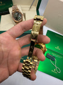 Rolex Day-Date Presidente 40mm Dourado Mostrador Preto