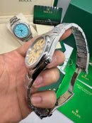 Rolex Oyster Perpetual 36mm/41mm Aço Mostrador Amarelo