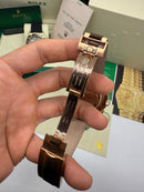 Rolex Daytona 40mm Aço/Rose Mostrador Marrom Luneta Preta