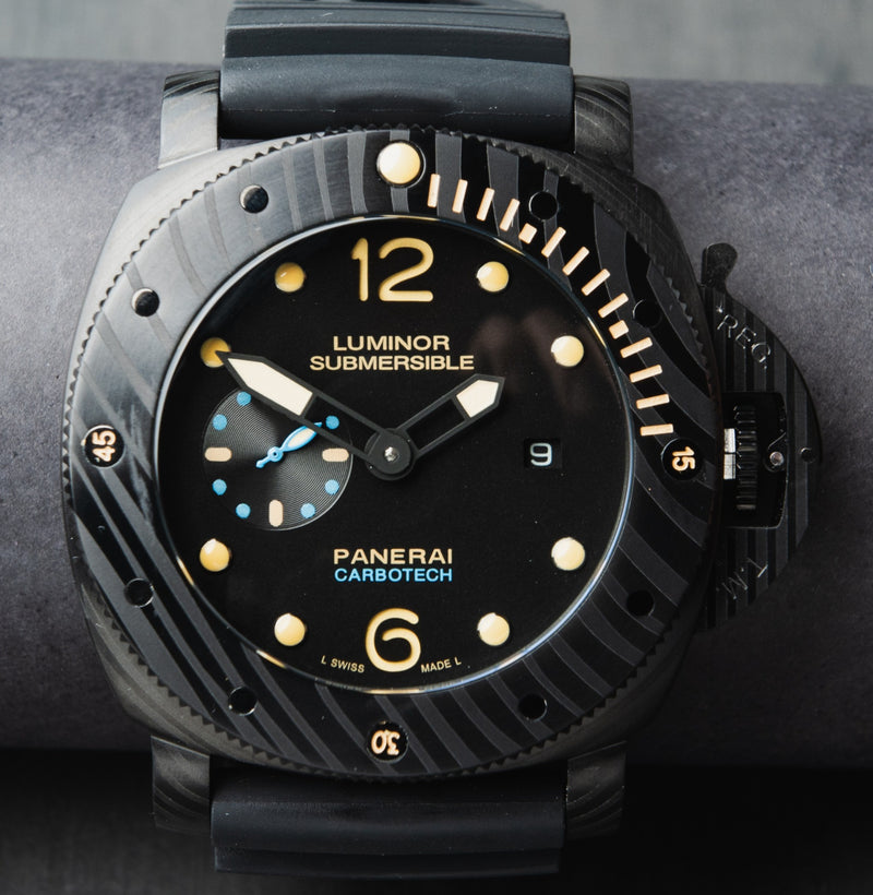 Panerai Submersible 47mm Aço Oxiblack Mostrador Preto