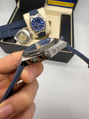 Vacheron Constantin Overseas Dual Time Aço 41mm, Mostrador Azul