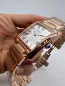 Cartier Relógio Tank Française Aço/Rose 39mm