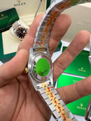 Rolex Date-Just 31mm/36mm Aço/Dourado, Mostrador Prata, Luneta Canelada