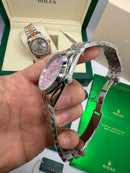 Rolex Date-Just 36mm Aço, Mostrador Rosa