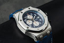 Audemars Piguet Royal Oak Offshore 42mm Mostrador Azul Bezel Aço