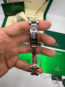 Rolex Date-Just 31mm/36mm Aço/Dourado, Mostrador Marrom, Luneta Canelada