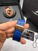 Hublot Classic Fusion 45mm Aço/Rose, Mostrador Azul
