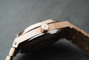 Audemars Piguet Royal Oak 41mm Rosé Mostrador Preto Bezel Rosé Pulseira Rosé