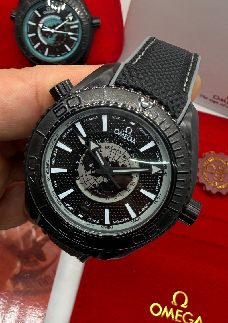 Omega Planet Ocean Co-Axial Master 45,5mm Aço/OxBlack DEEP BLACK