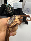 Panerai Submersible 47mm Aço/Rose Mostrador Marrom Luneta Marrom