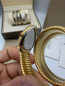 Bvlgari Serpenti Tubogas 02 Voltas 35mm Aço/Dourado Mostrador Prata