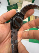 Rolex Air-King 40mm Aço OxBlack Mostrador Preto