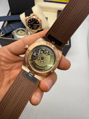 Vacheron Constantin Overseas Turbilhão Aço/Rose 40mm, Mostrador Prata