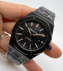 Audemars Piguet Royal Oak 41mm Aço OXIBLACK Mostrador Preto Bezel e Pulseira Aço