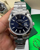 Rolex Datejust Oyster, 41mm, Oystersteel, Mostrador Azul - CLONE