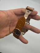 Patek Phillippe Fases da Lua 42mm Aço/Rose, Pulseira Couro