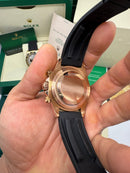 Rolex Daytona 40mm Rose Mostrador Marrom Luneta Preta