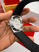 Omega Constellation 41mm Aço Puls. Couro