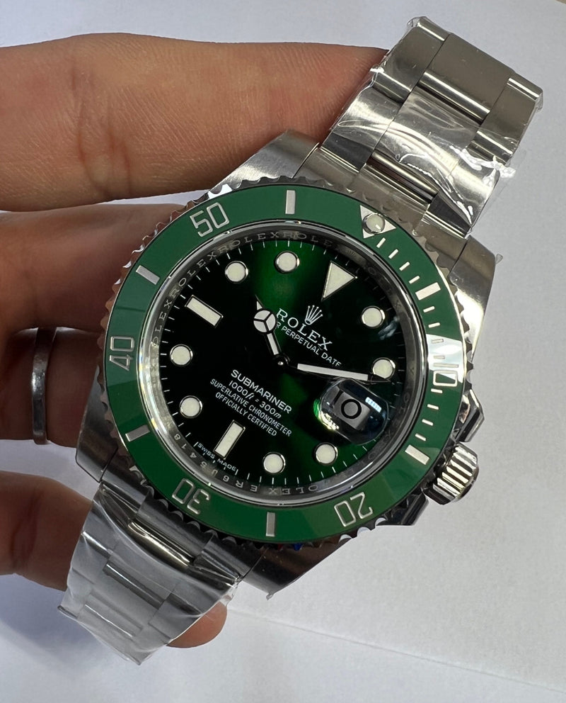 Rolex Submariner Date Aço Hulk, 40mm - CLONE