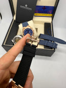 Vacheron Constantin Overseas Crono Aço/Rose 41mm, Mostrador Preto