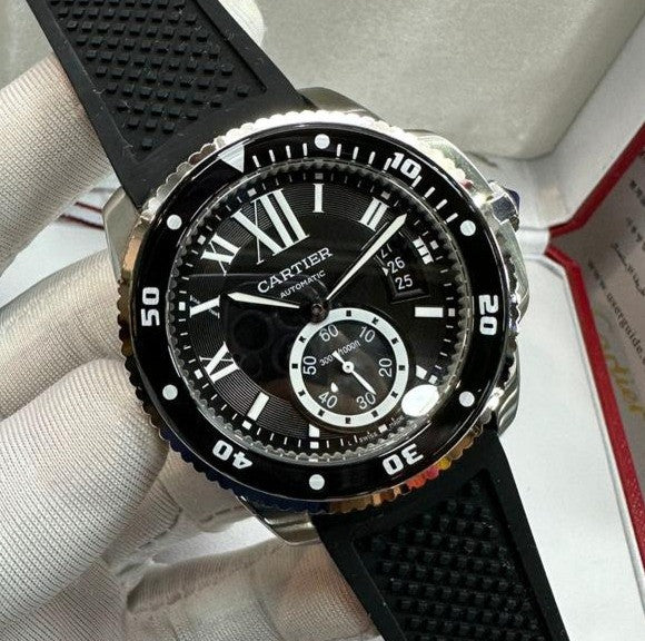 Cartier Calibre Diver 42mm Aço - Mostrador e Luneta Preto