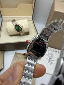 Bvlgari SERPENTI SEDUTTORI 33mm Aço/Rosè - Mostrador Verde Bezel Cravejado