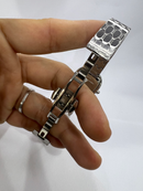 Bvlgari SERPENTI SEDUTTORI 33mm Aço - Mostrador Branco