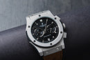 Hublot Classic Chrono 45mm Aço Mostrador Preto Bisel Aço