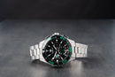 Tag Heuer Aquarecer Cronômetro 43mm Aço Mostrador Preto Bezel Preto