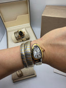 Bvlgari Serpenti Tubogas 02 Voltas 35mm Aço/Dourado Mostrador Prata