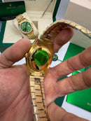 Rolex Day-Date Presidente SB 40mm Dourado Mostrador Preto