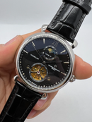 Vacheron Constantin Fases da Lua Turbilhão Aço 42mm, Mostrador Preto