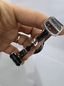 Cartier Drive 41mm Aço - Mostrador Preto - Pulseira Couro