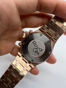 Audemars Piguet R.O. Dourado Mostrador Azul Bezel Rose Pulseira Rose