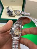 Rolex Daytona 40mm Aço, Mostrador Cinza com Brilhantes