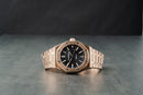 Audemars Piguet Royal Oak 41mm Rosé Mostrador Preto Bezel Rosé Pulseira Rosé