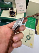 Rolex Cellini Aço 39mm, Pulseira Couro