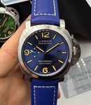 Panerai Luminor Marina 44 mm Aço Mostrador Azul - Pulseira Couro