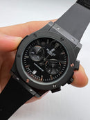 Hublot Classic Chrono OxiBlack 45mm Mostrador Preto Bisel Aço