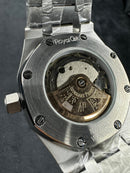 Audemars Piguet Royal Oak 41mm Aço Mostrador Preto Bezel Aço Pulseira Aço