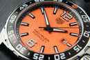 Tag Heuer F1 43mm Aço Mostrador Laranja Luneta Preta Pulseira Borracha