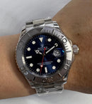Rolex Yacth-Master 40mm Aço Mostrador Azul Luneta Prata Pulseira Oyster