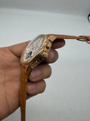 Patek Phillippe Turbilhão 42mm Aço/Rose, Pulseira Couro - Diamond