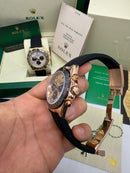Rolex Daytona 40mm Dourado Mostrador Dourado Luneta Preta
