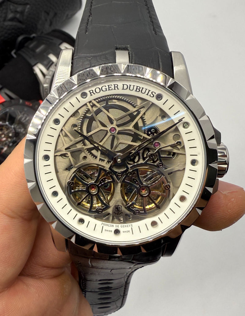 Roger Dubuis Excalibur Tourbillon Duplo 45mm Aço