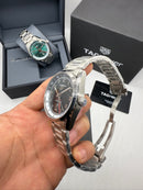 TAG Heuer Carrera Date Twin-Time Aço - 41mm - Mostrador Preto
