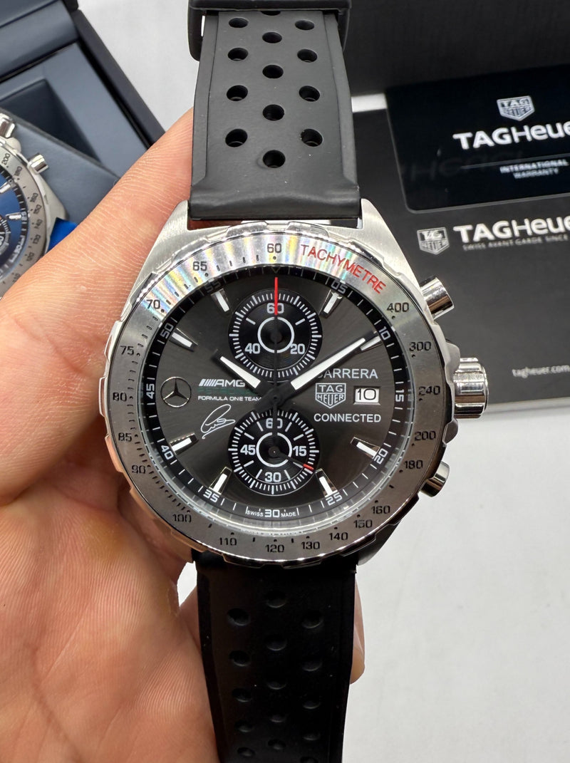 TAG Heuer Carrera F1 Mercedes AMG Petronas Aço 42mm - Puls. Borracha